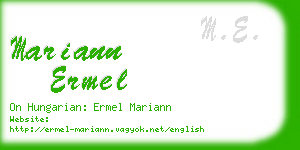 mariann ermel business card